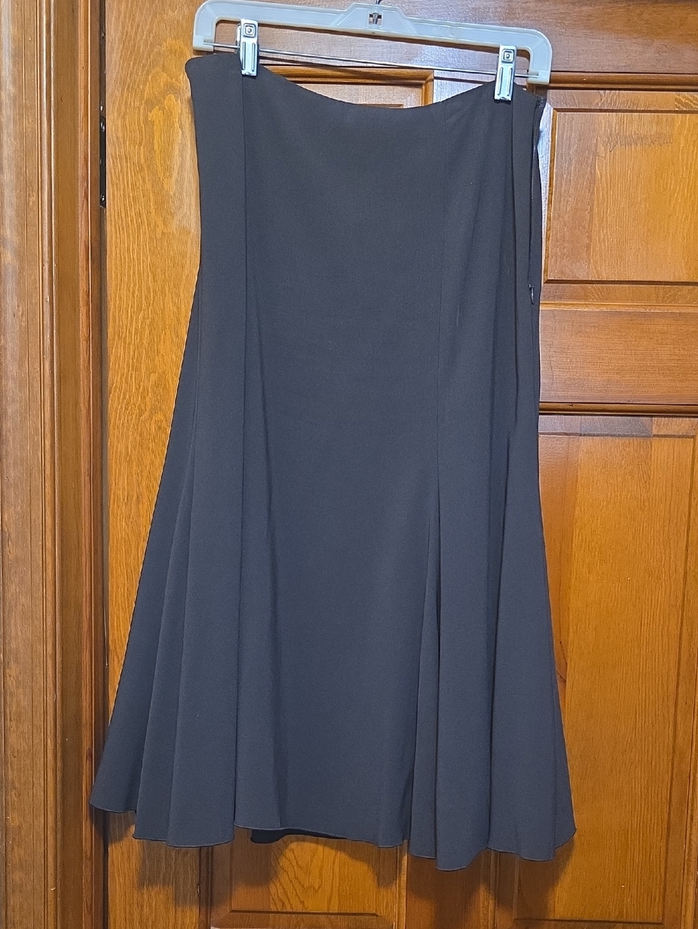 Women's Black A-Line Midi Skirt